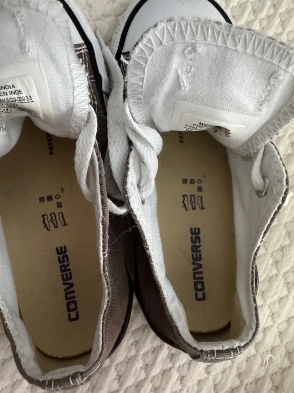 Converse Kids Brown and White Low Top Sneakers